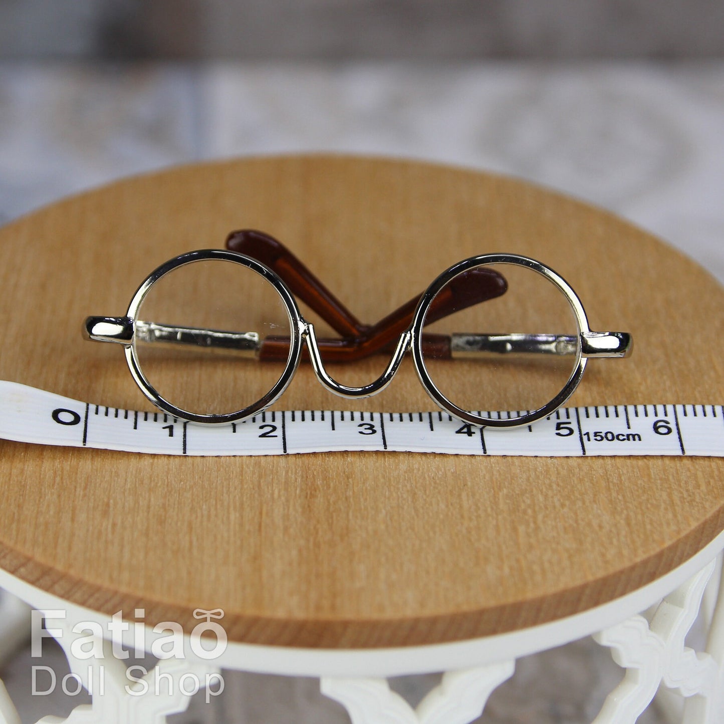 New fashion Dolls Round frame glasses fit 1/4 BJD MSD mini Super Dollfie - Silver