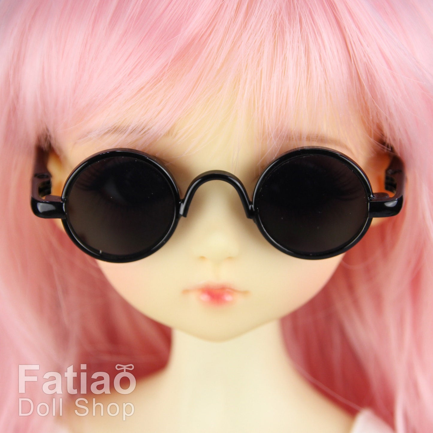 New fashion Dolls Round frame glasses fit 1/4 BJD MSD mini Super Dollfie - Black