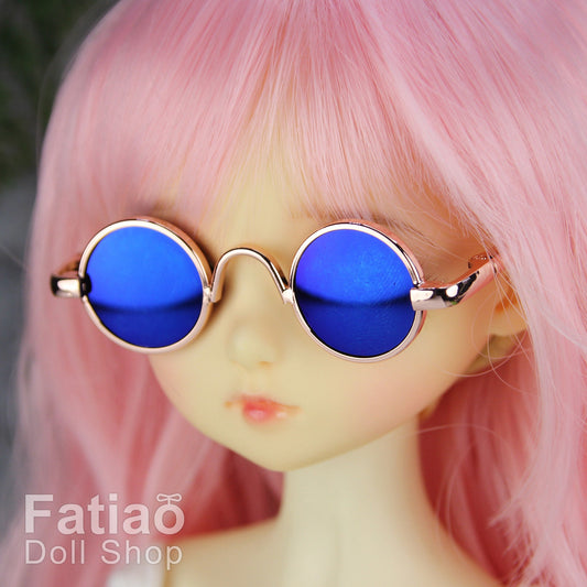 New fashion Dolls Round frame glasses fit 1/4 BJD MSD mini Super Dollfie - Gold
