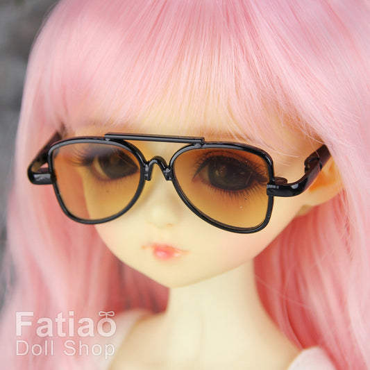 New fashion Dolls Round frame glasses fit 1/4 BJD MSD mini Super Dollfie - Black