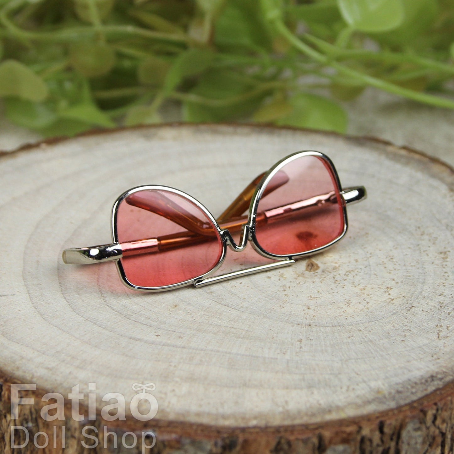 New fashion Dolls Round frame glasses fit 1/4 BJD MSD mini Super Dollfie - Gold