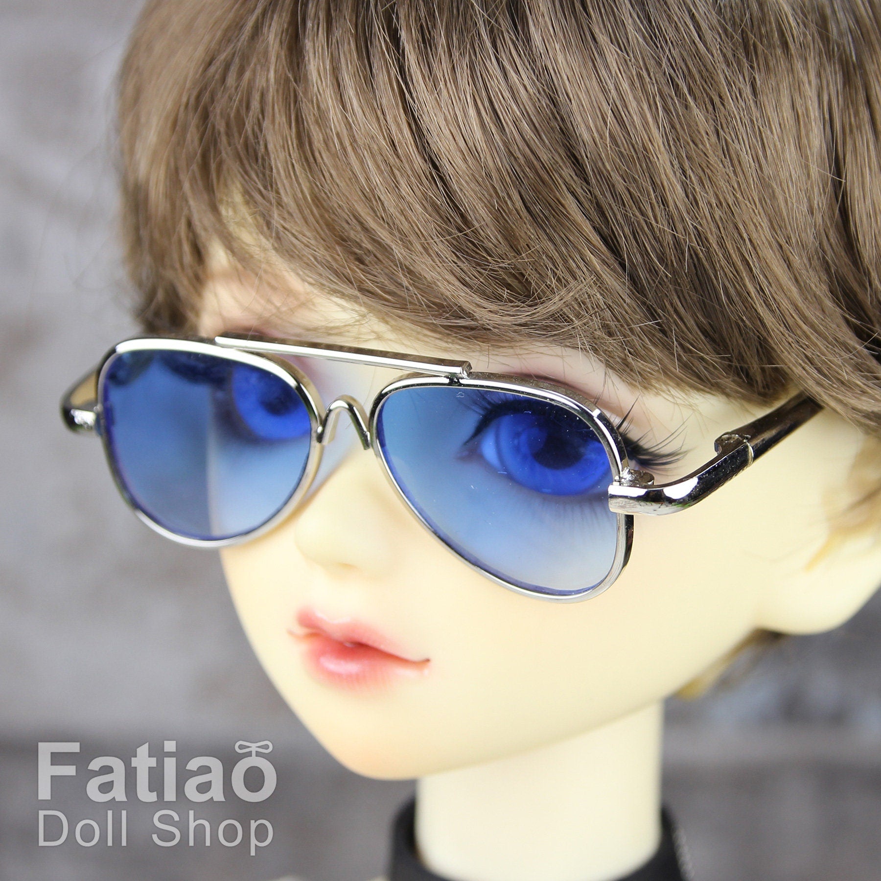 New fashion Dolls Sun Glasses fit 1/3 BJD SD Super Dollfie Silver Blue