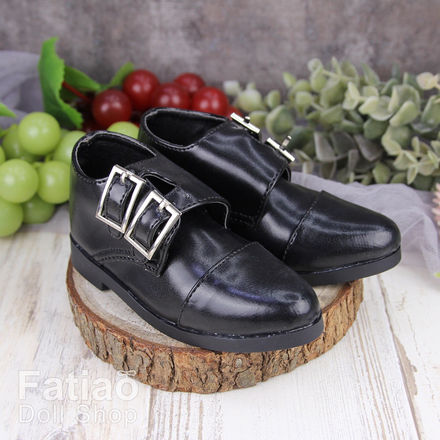 Fatiao - 17SD Uncle BJD Supper dollfie Dolls Shoes - Black (Size 9.5cm)
