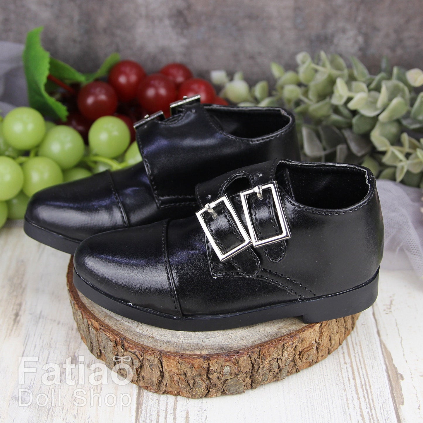 Fatiao - 17SD Uncle BJD Supper dollfie Dolls Shoes - Black (Size 9.5cm)