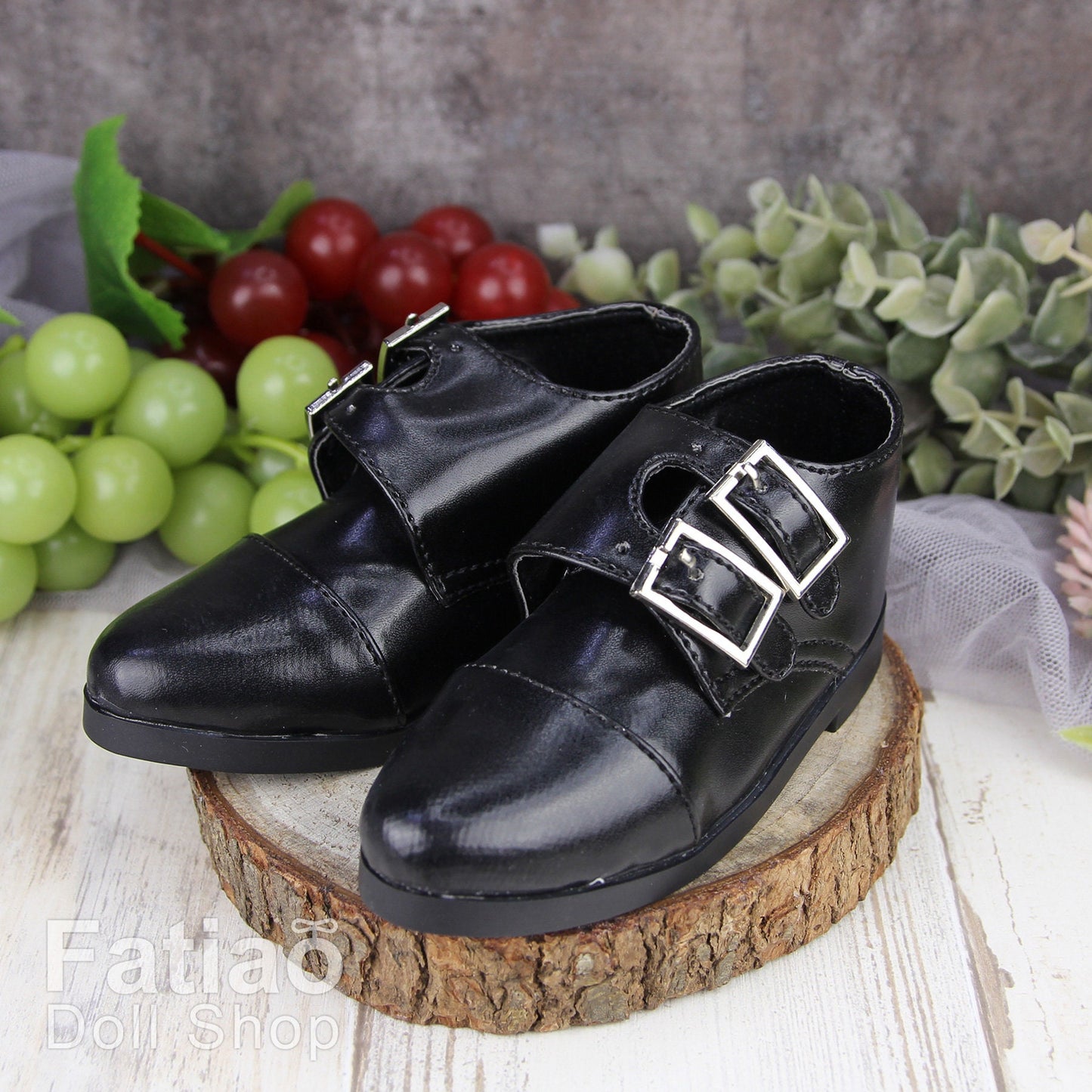 Fatiao - 17SD Uncle BJD Supper dollfie Dolls Shoes - Black (Size 9.5cm)
