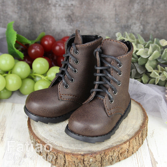 Fatiao - 1/3 BJD SD Supper dollfie Boots Dolls Shoes - Dark Brown (Size 7.5cm)