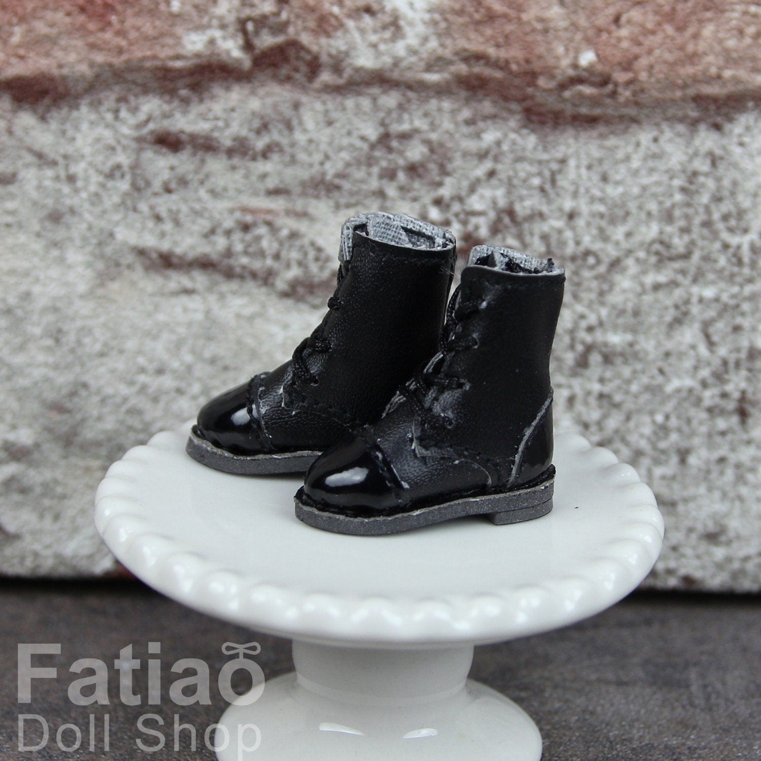 Fatiao - New OB11 Obitsu 11 Cu-poche 1/12 BJD Nendoroid GSC Blythe OB22 pullip doll Lace-up boots shoes