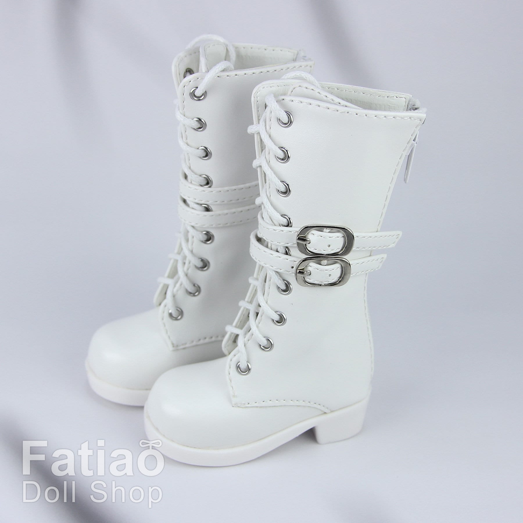 Fatiao - New 1/3 BJD Dollfie DD Dolls Shoes Boots - White (Size 6.5cm)