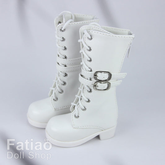 Fatiao - New 1/3 BJD Dollfie DD Dolls Shoes Boots - White (Size 6.5cm)