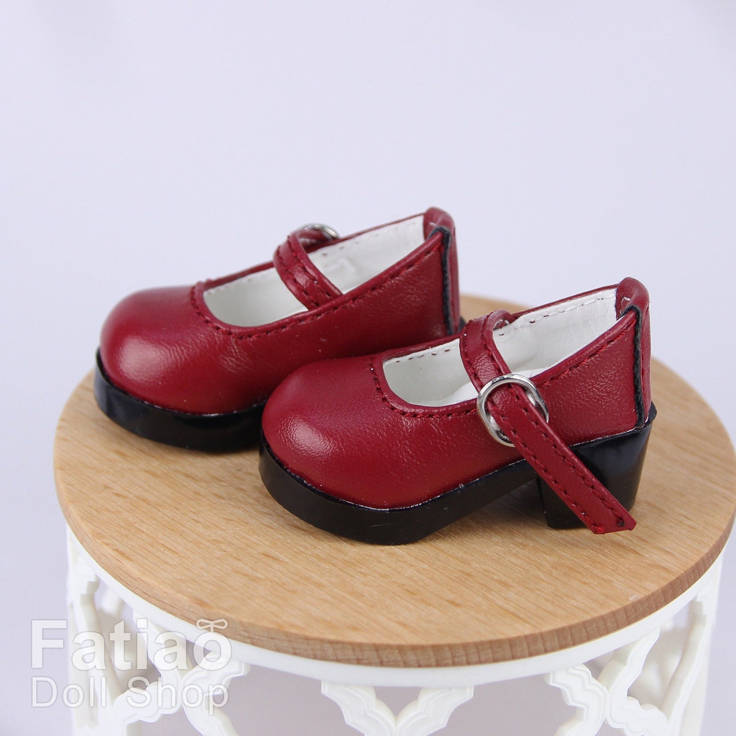 Fatiao - New Dollfie Yo-SD 1/6 BJD Doll High Heeled Shoes - Red wine (Size 4.5cm)