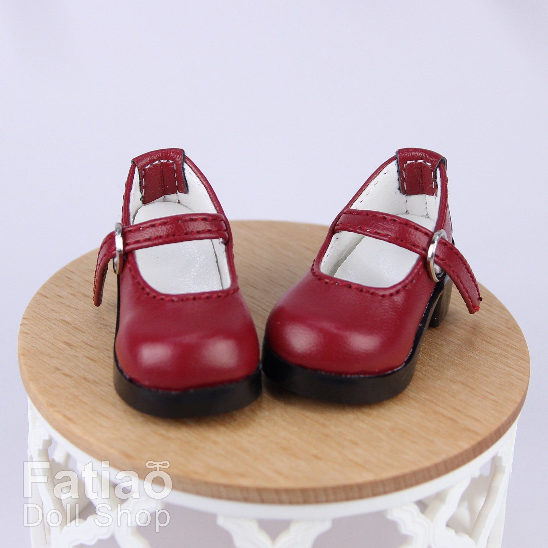 Fatiao - New Dollfie Yo-SD 1/6 BJD Doll High Heeled Shoes - Red wine (Size 4.5cm)