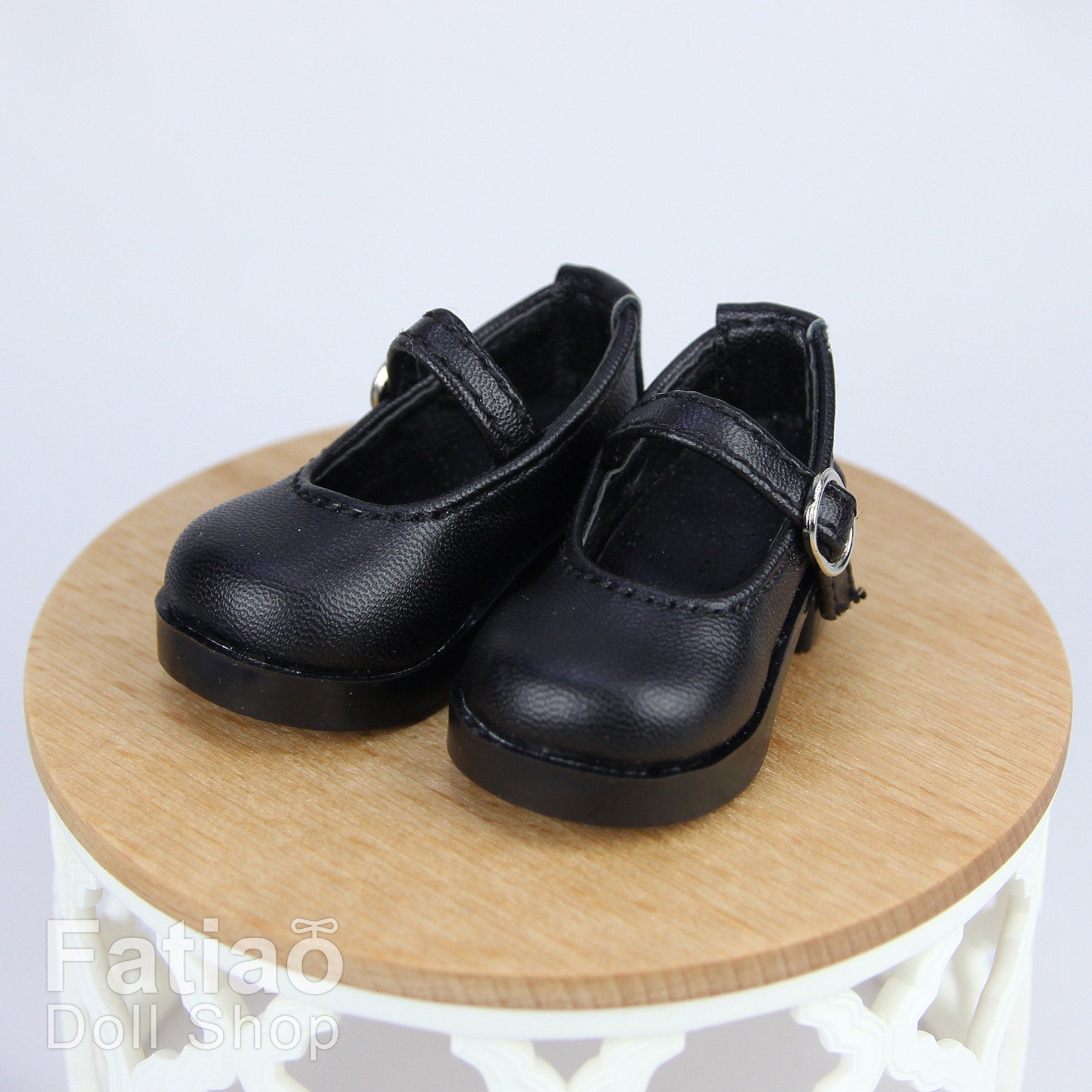 Fatiao - New Dollfie Yo-SD 1/6 BJD Doll High Heeled Shoes - Black (Size 4.5cm)