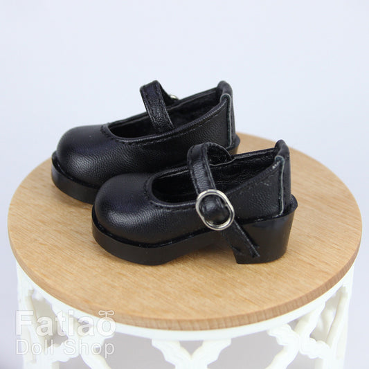 Fatiao - New Dollfie Yo-SD 1/6 BJD Doll High Heeled Shoes - Black (Size 4.5cm)