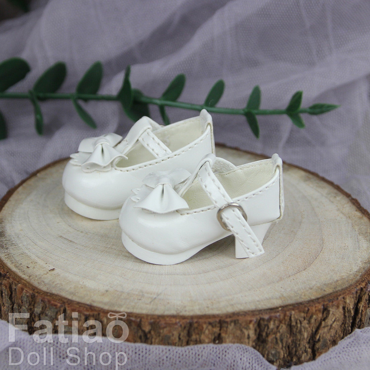 Fatiao - New Dollfie Yo-SD 1/6 BJD Doll High Heeled Shoes - White (Size 4.5cm)