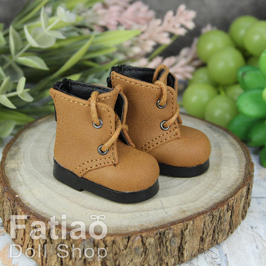 Fatiao - New Dollfie Yo-SD 1/6 BJD Doll Shoes Boots - Tan (Size 4.5cm)