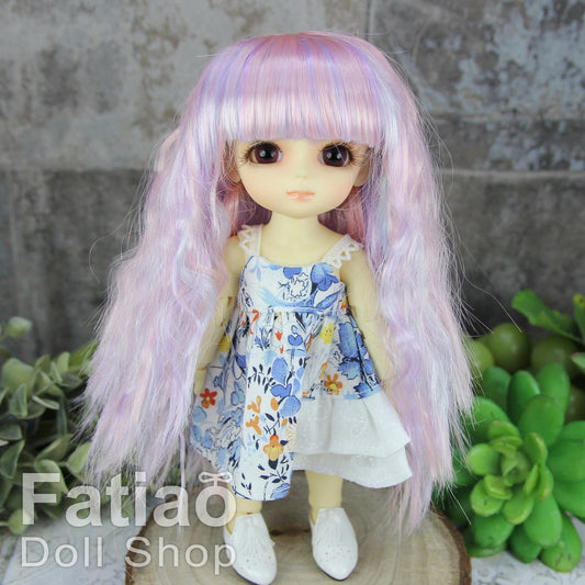Fatiao - BJD Dollfie Lati Yellow Pukifee 5-6" Doll Wig - Pink purple