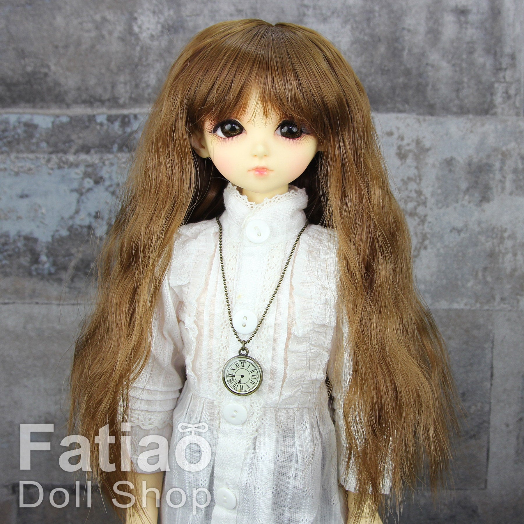 Fatiao - New Dollfie MSD Kaye Wiggs 1/4 BJD Size 7-8 inch Dolls Curls Wig Brown