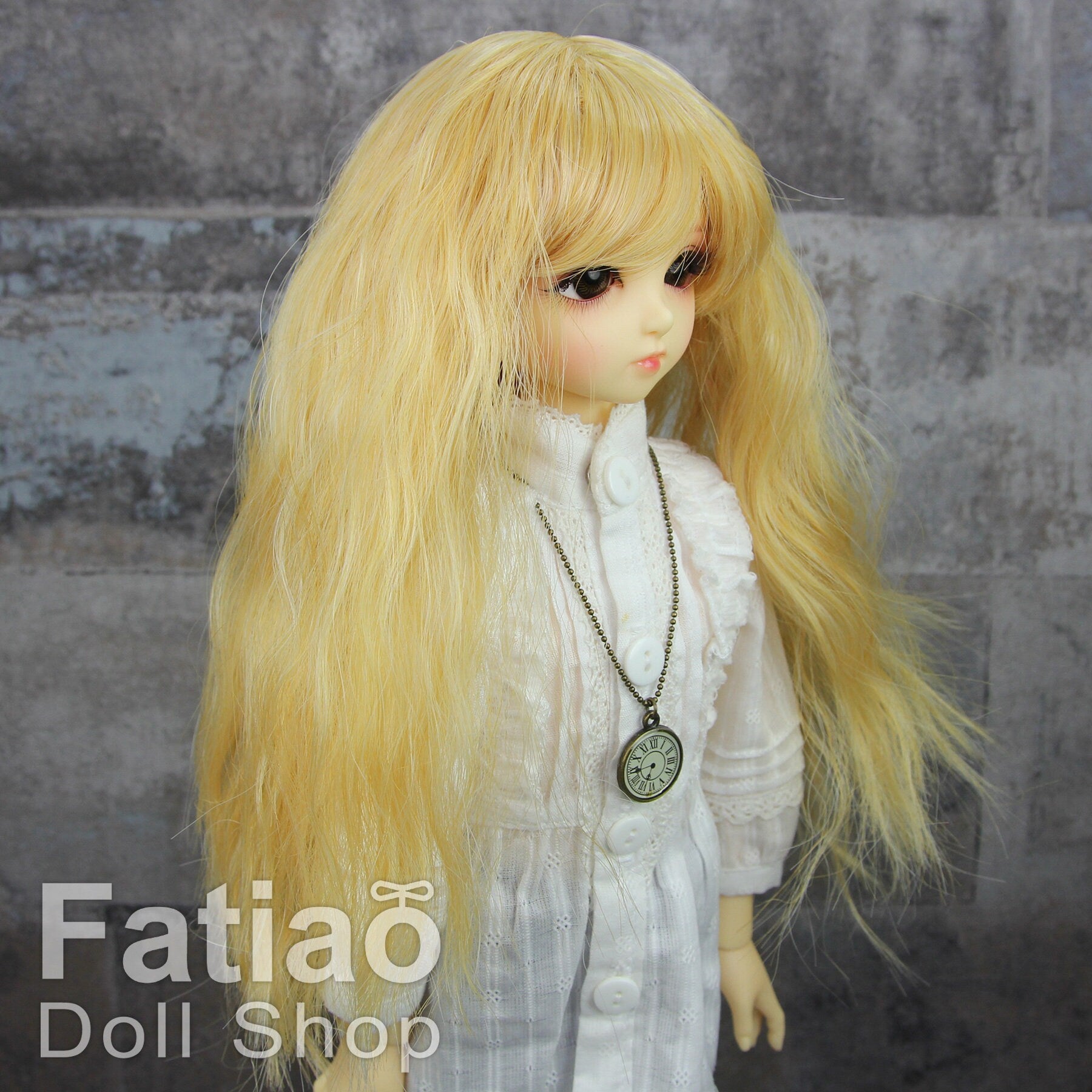 Fatiao - New Dollfie MSD Kaye Wiggs 1/4 BJD Size 7-8 inch Dolls Curls Wig honey yellow