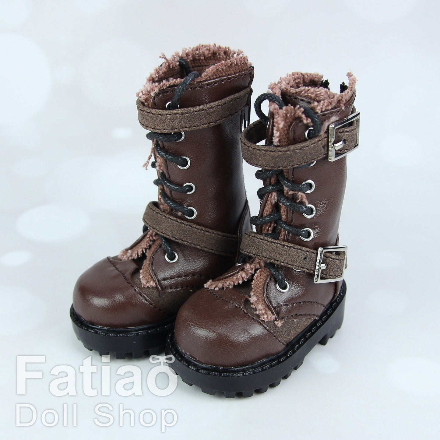 Fatiao - New 1/4 BJD MSD dollfie Cool Boots Dolls Shoes Brown (Size 6cm)