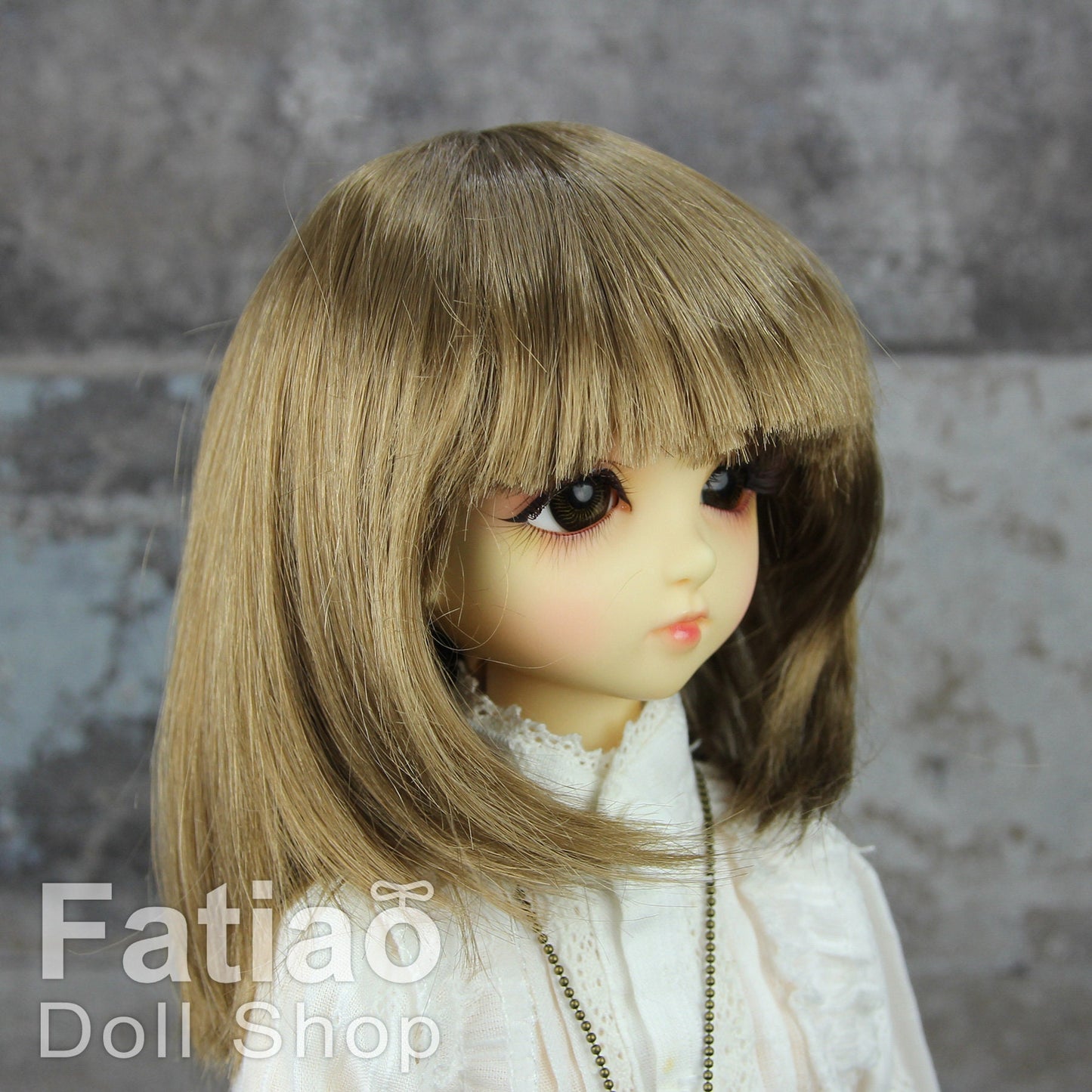 Fatiao - New Dollfie MSD Kaye Wiggs 1/4 BJD Size 7-8 inch - Latte Dolls Wig