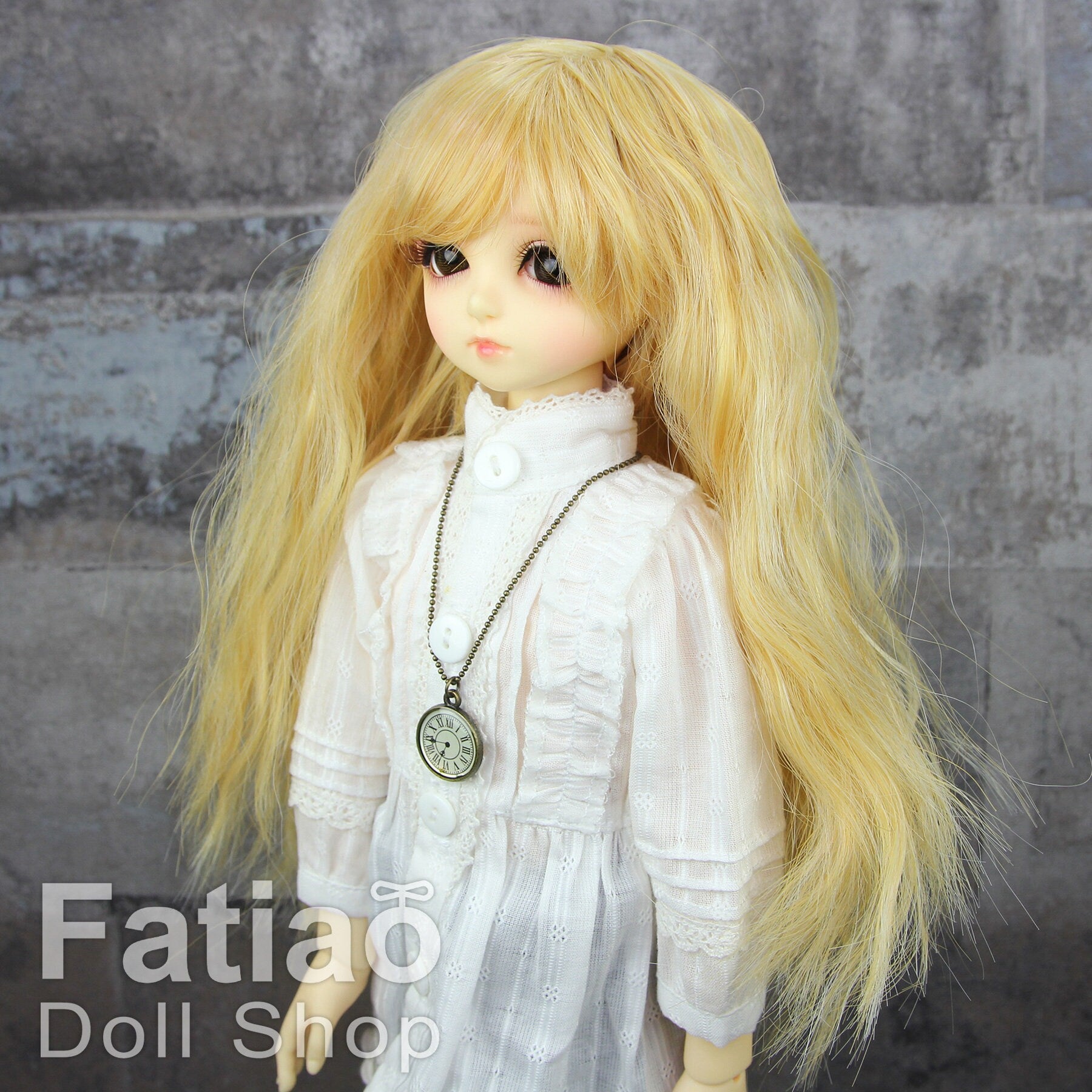Fatiao - New Dollfie MSD Kaye Wiggs 1/4 BJD Size 7-8 inch Dolls Curls Wig honey yellow
