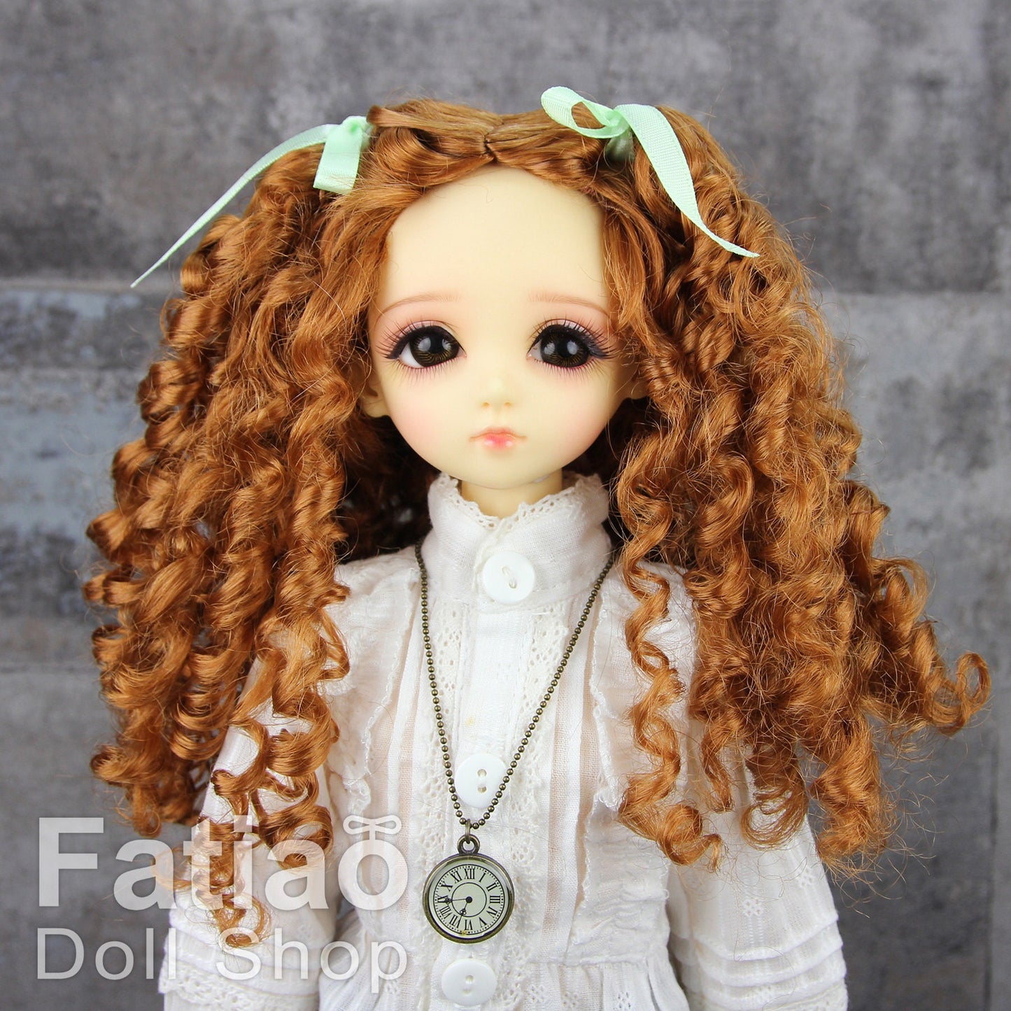 Fatiao - New Dollfie MSD Kaye Wiggs 1/4 BJD Size 7-8 inch Dolls Wig - Caramel