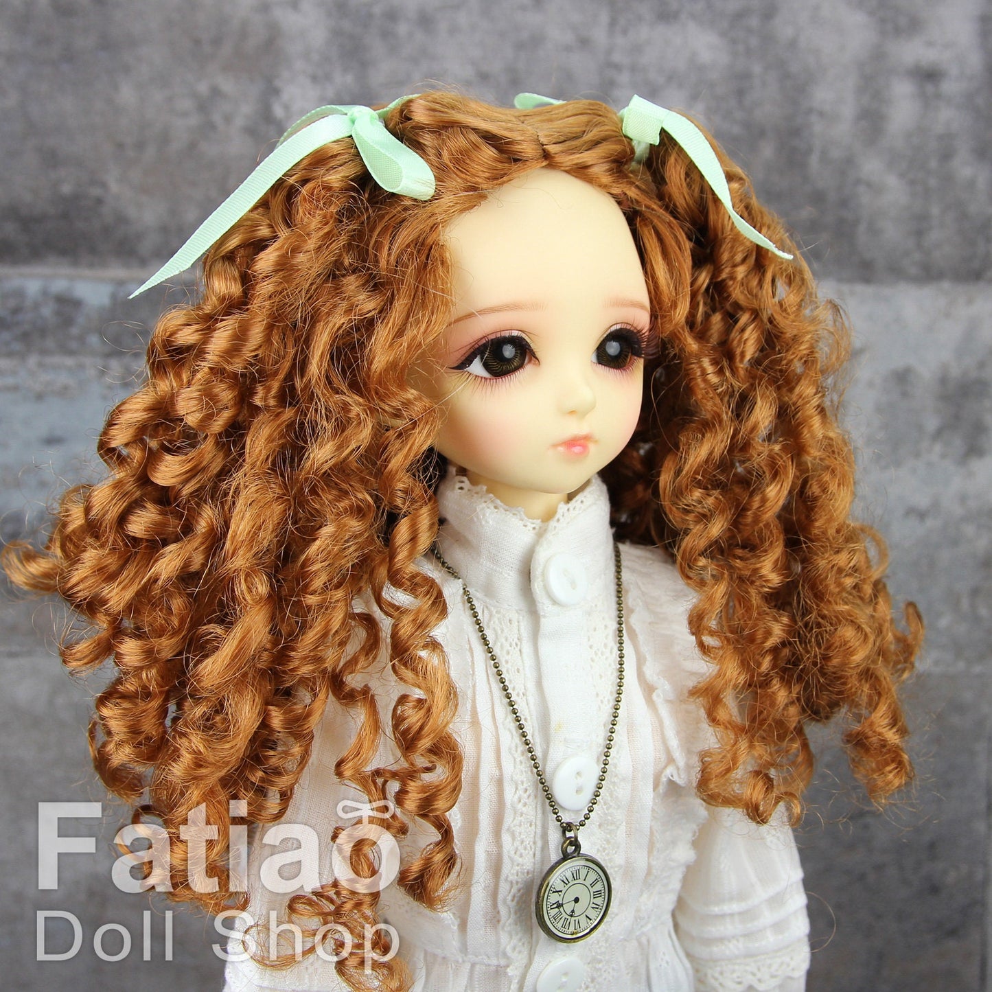 Fatiao - New Dollfie MSD Kaye Wiggs 1/4 BJD Size 7-8 inch Dolls Wig - Caramel