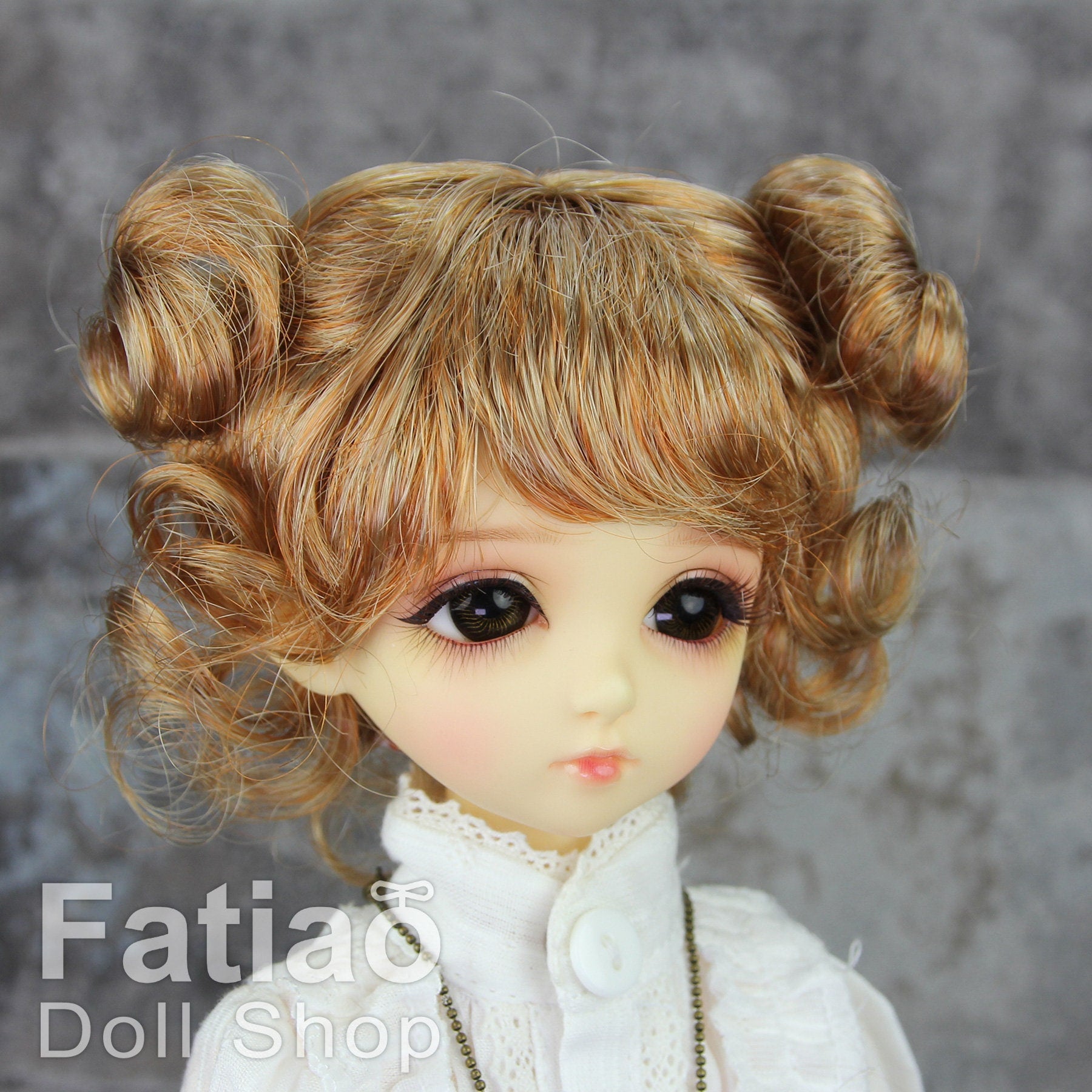 Fatiao - New Dollfie MSD Kaye Wiggs 1/4 BJD Size 7-8 inch Dolls Wig orange brown