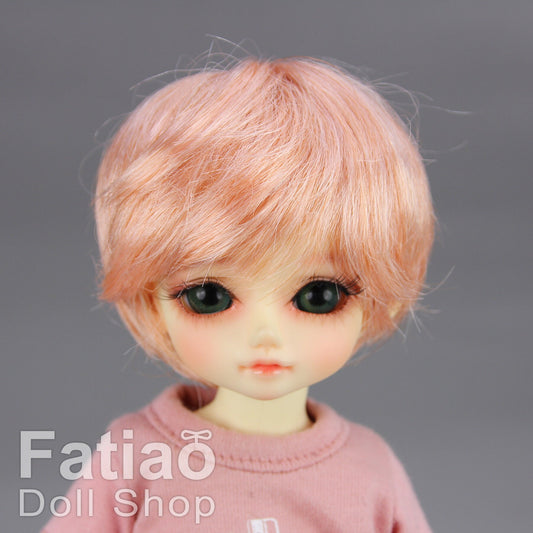 Fatiao - New Dolls Wig Dollfie Yo-SD 1/6 BJD 6-7" size - Pink orange