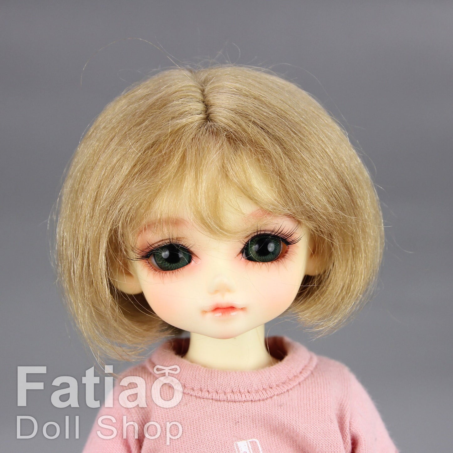Fatiao - New Dollfie Yo-SD 1/6 BJD Mohair Dolls Wig 6-7 inch - Latte