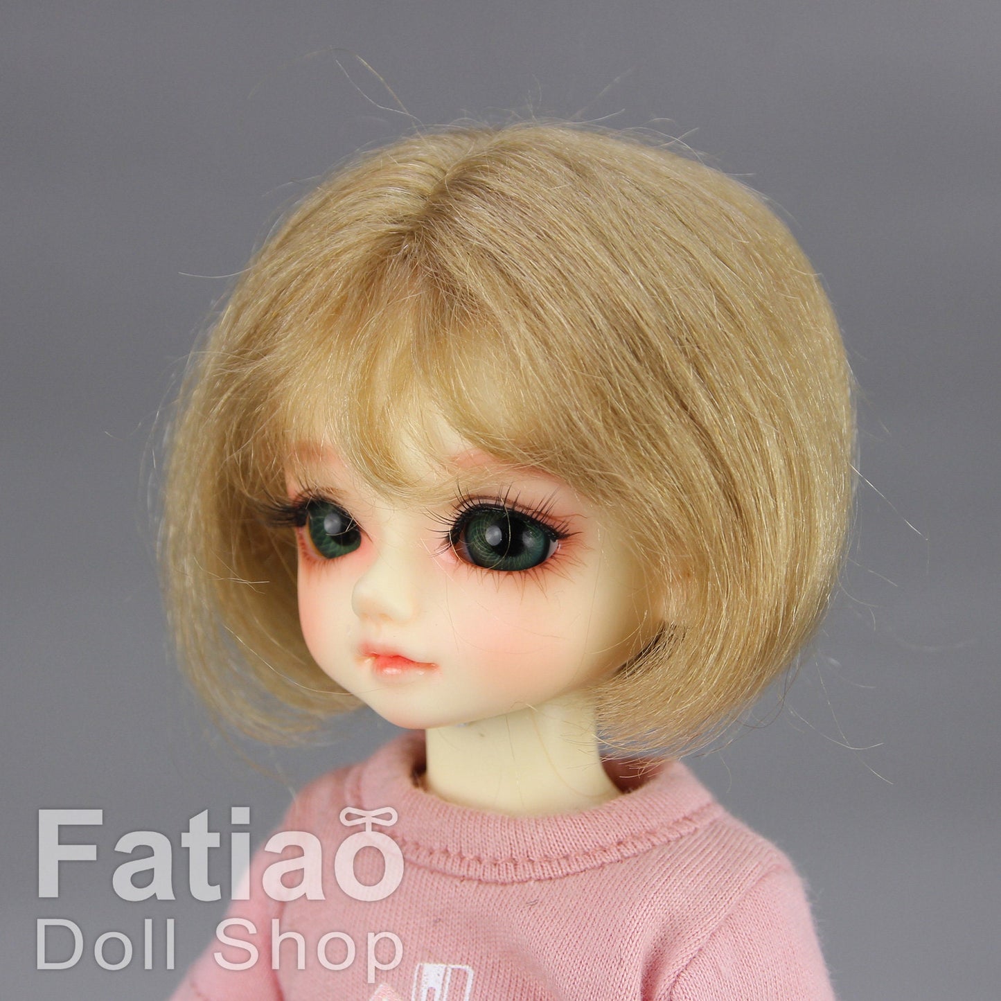 Fatiao - New Dollfie Yo-SD 1/6 BJD Mohair Dolls Wig 6-7 inch - Latte