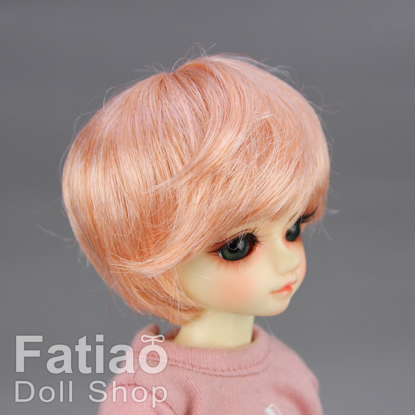 Fatiao - New Dolls Wig Dollfie Yo-SD 1/6 BJD 6-7" size - Pink orange