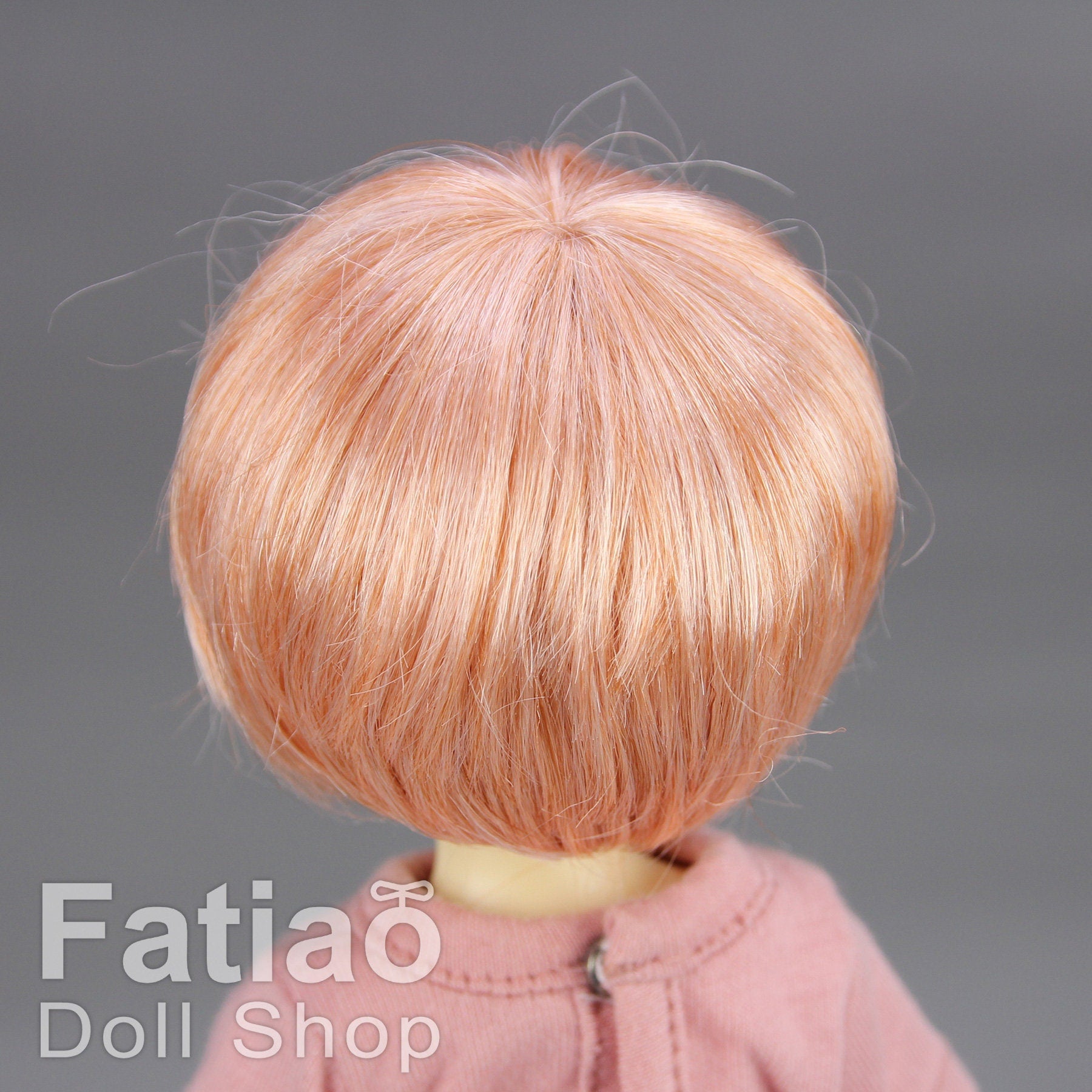 Fatiao - New Dolls Wig Dollfie Yo-SD 1/6 BJD 6-7" size - Pink orange