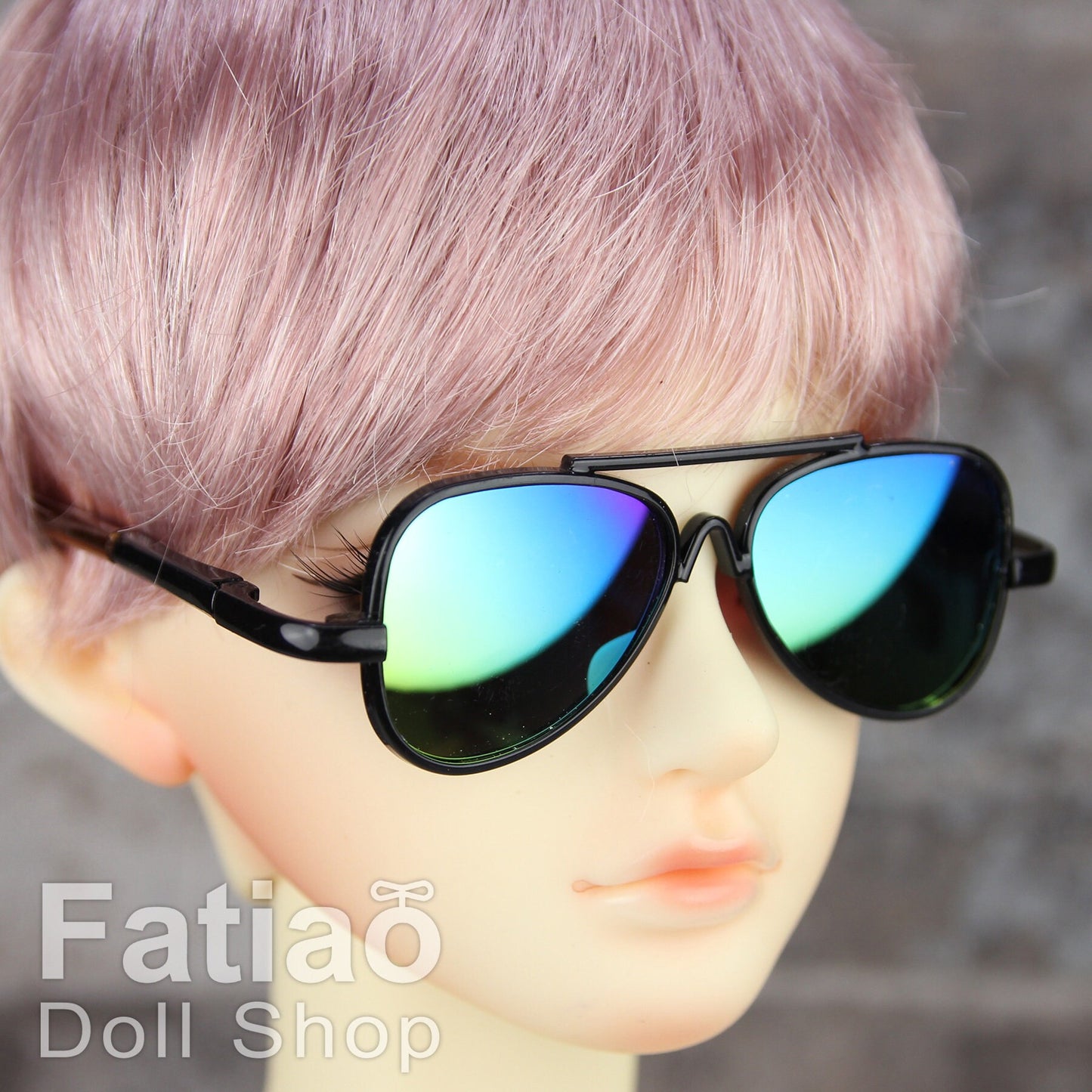 New fashion Rimless Frames Dolls Sun Glasses fit 1/3 BJD SD Super Dollfie - Black