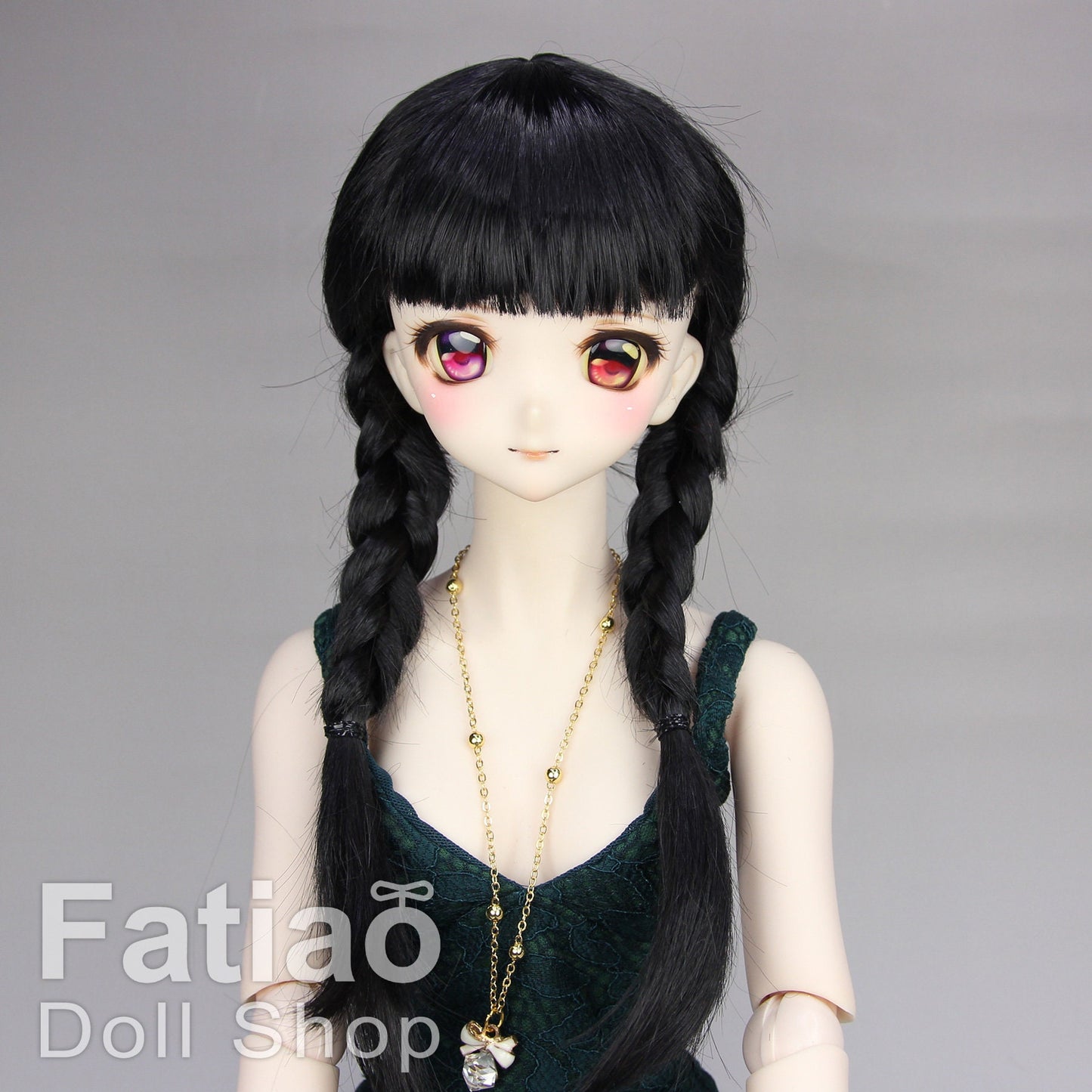 Fatiao - New Dollfie SD DD 1/3 BJD Dolls Wig size 8-9" - Black