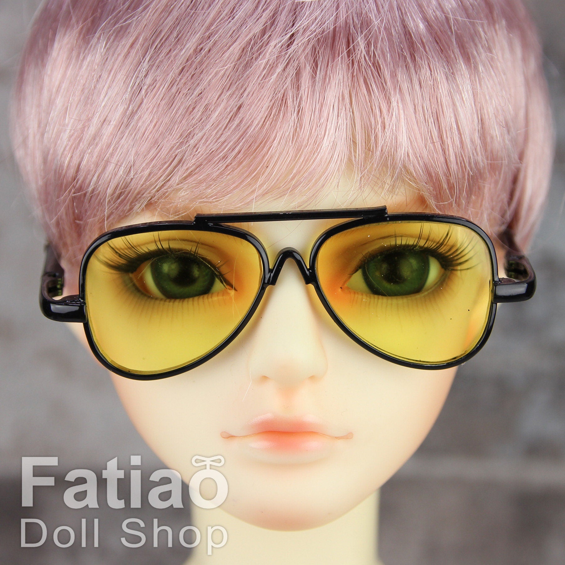 New fashion Rimless Frames Dolls Sun Glasses fit 1/3 BJD SD Super Dollfie - Black