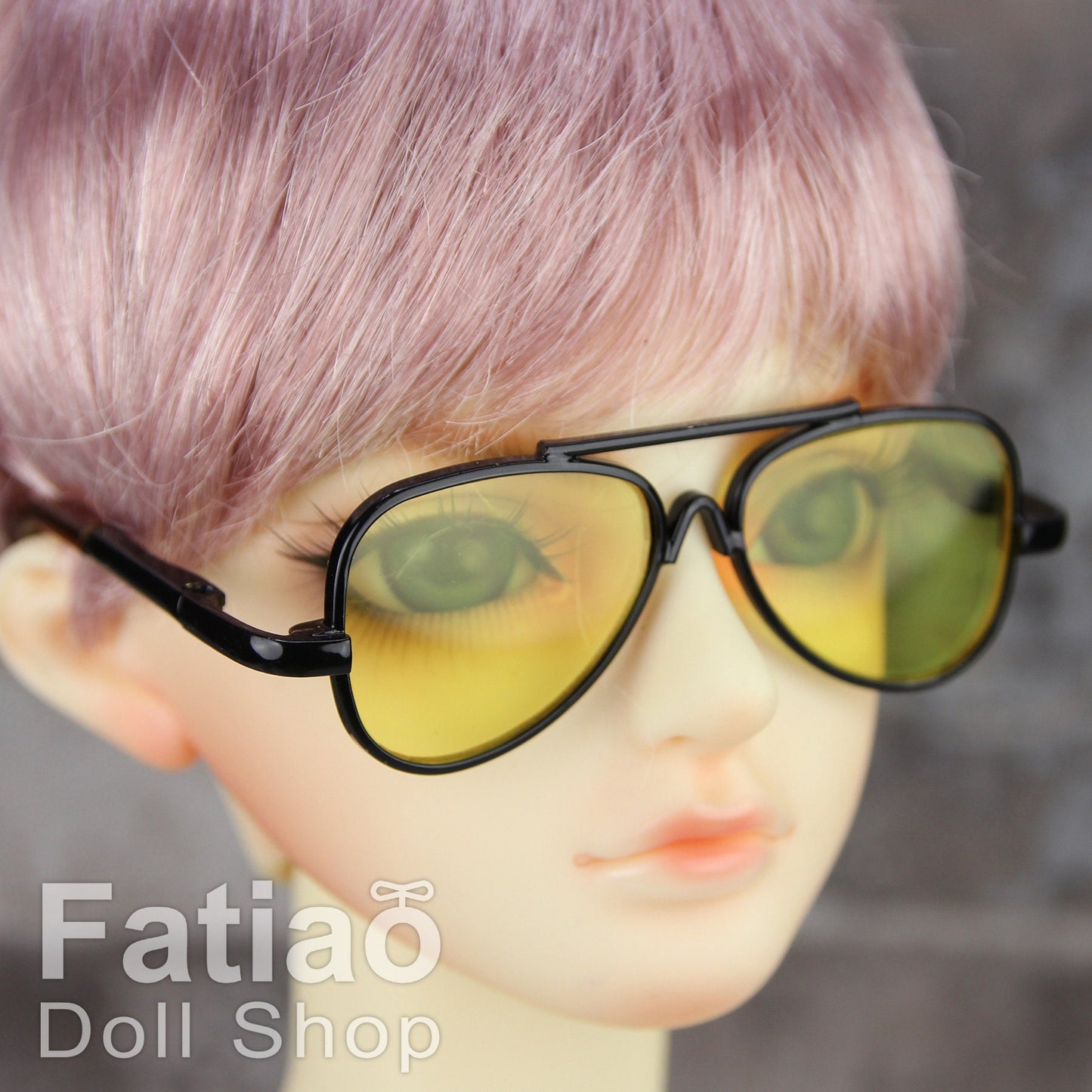 New fashion Rimless Frames Dolls Sun Glasses fit 1/3 BJD SD Super Dollfie - Black