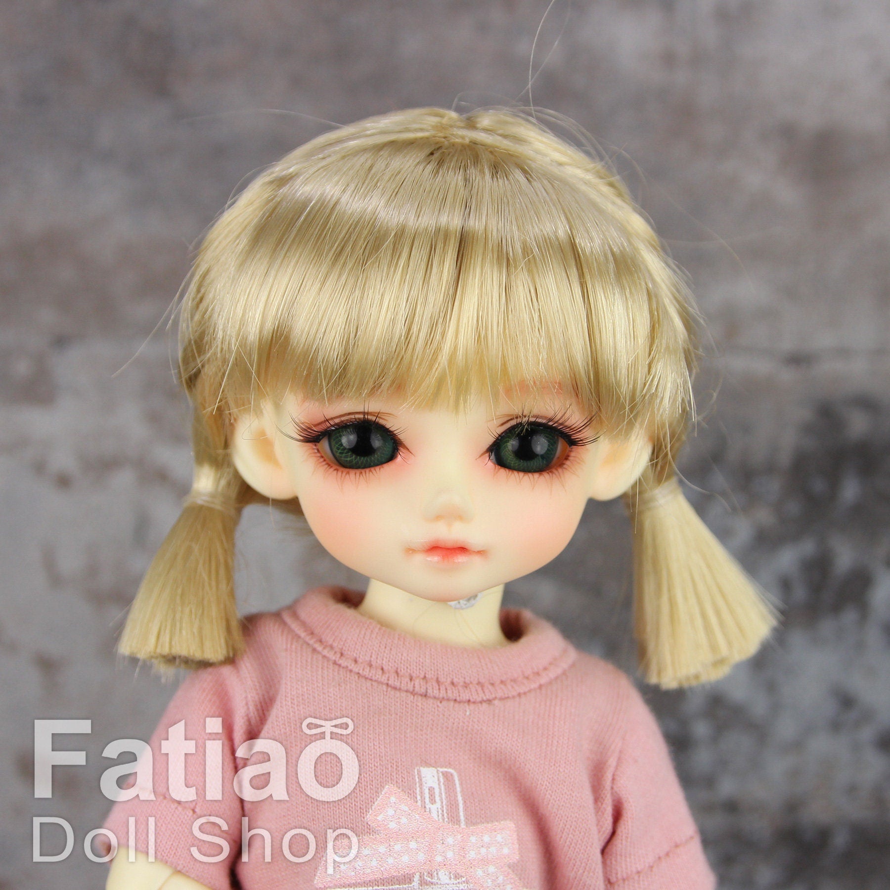 Fatiao - New Dollfie Yo-SD 1/6 BJD - Dolls Wig 6-7 inch - Cream gold