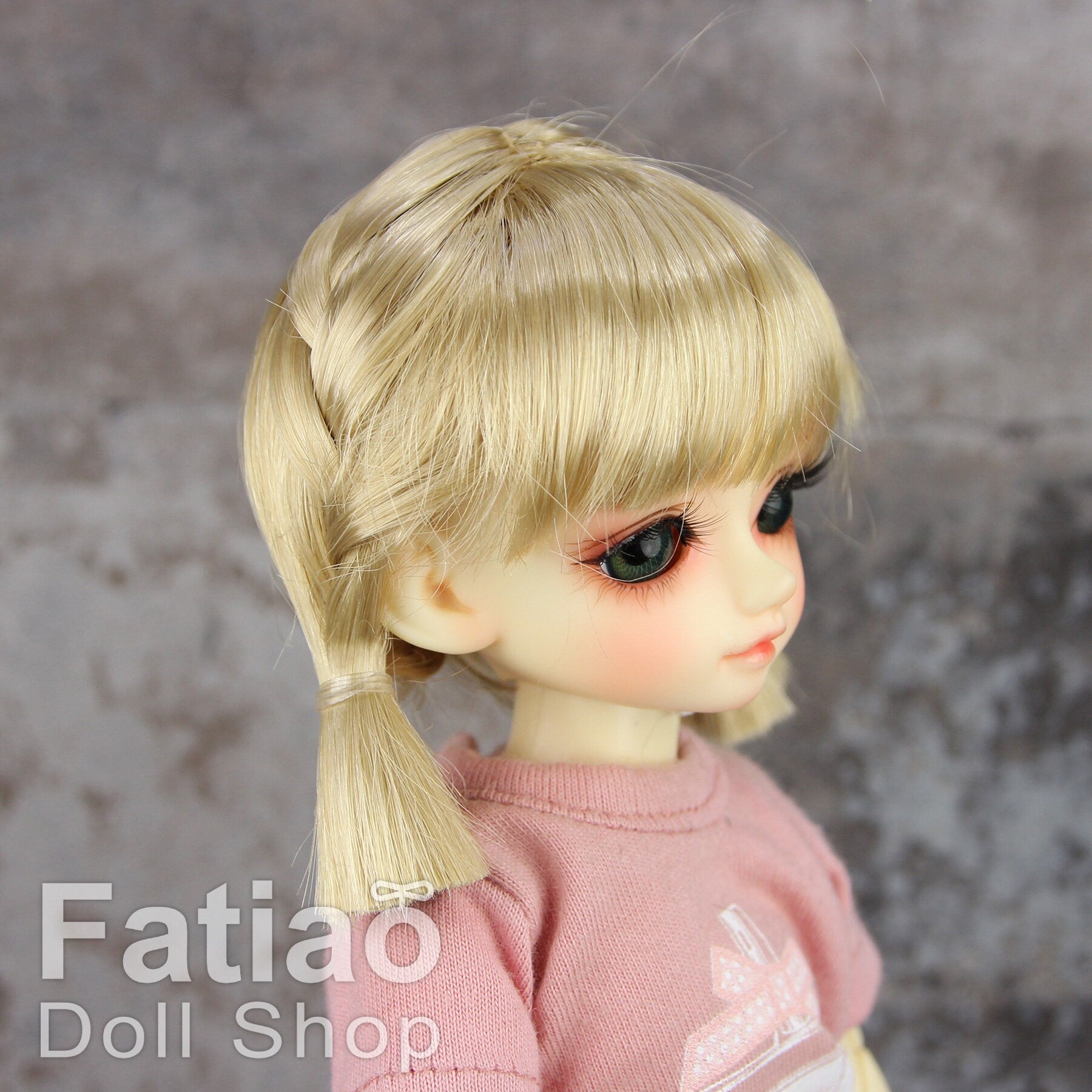 Fatiao - New Dollfie Yo-SD 1/6 BJD - Dolls Wig 6-7 inch - Cream gold