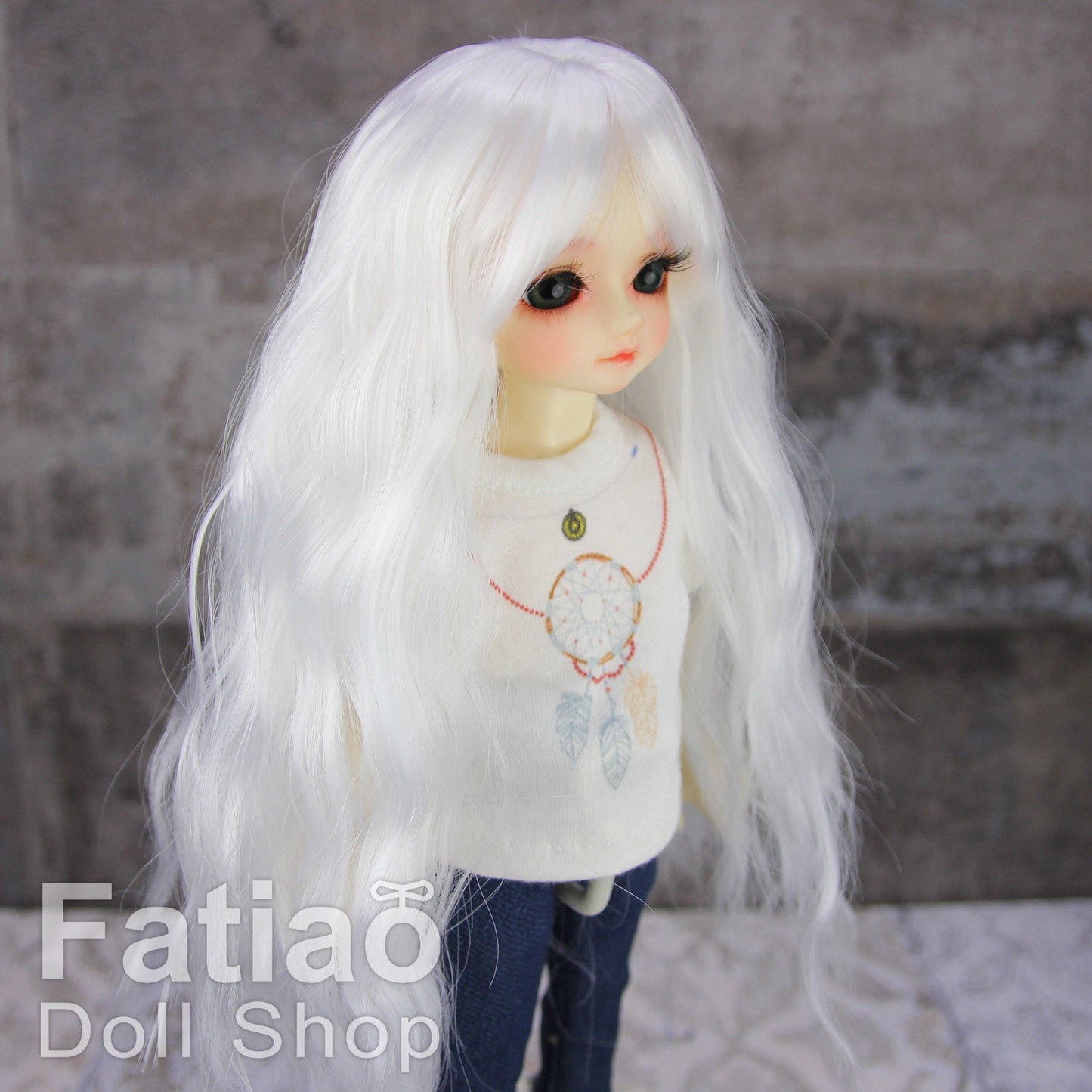 Fatiao - New Dollfie Yo-SD 1/6 BJD - Dolls Wig 6-7 inch - white