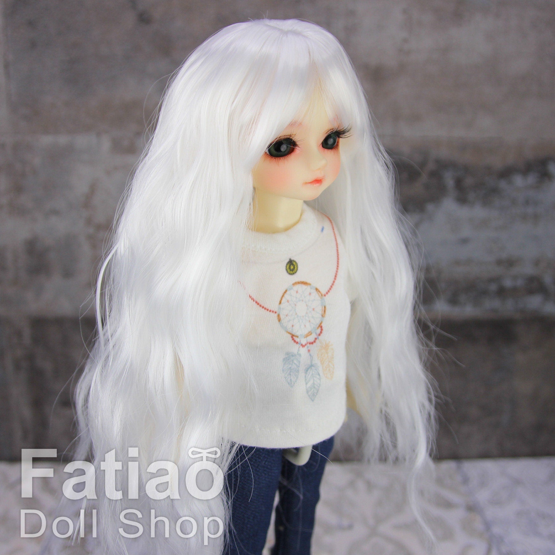 Fatiao - New Dollfie Yo-SD 1/6 BJD - Dolls Wig 6-7 inch - white