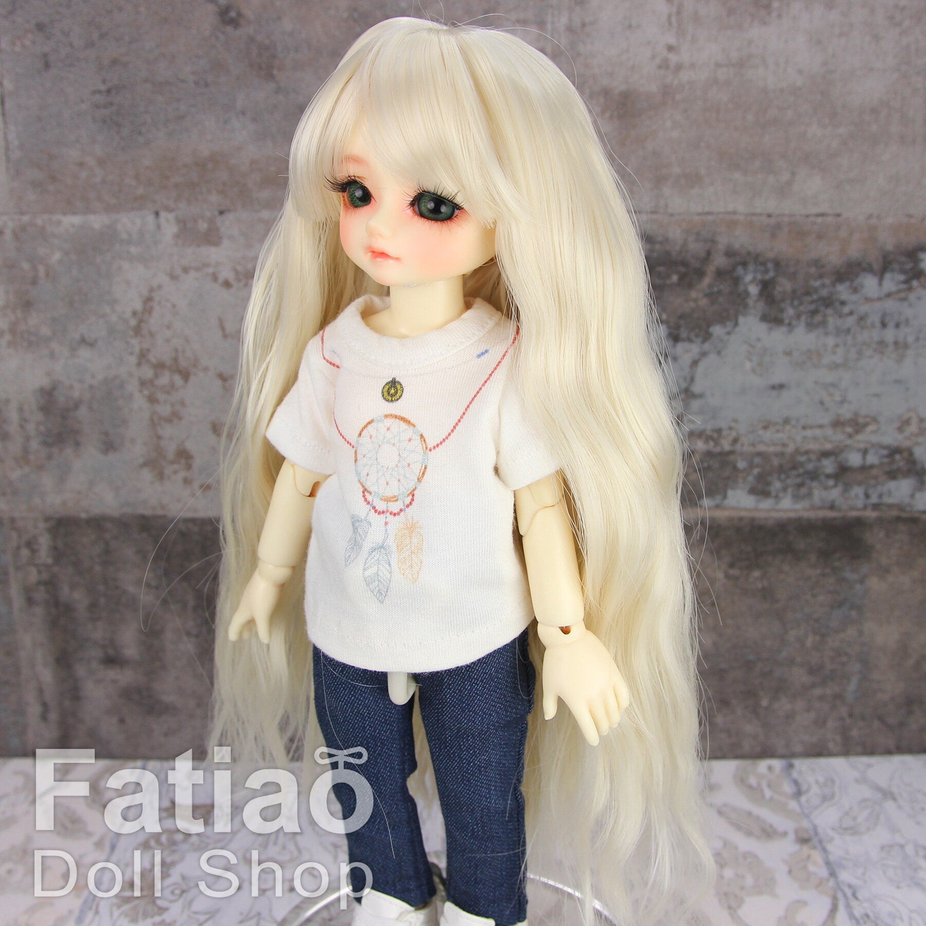 Fatiao - New Dollfie Yo-SD 1/6 BJD - Dolls Wig 6-7 inch - Blonde