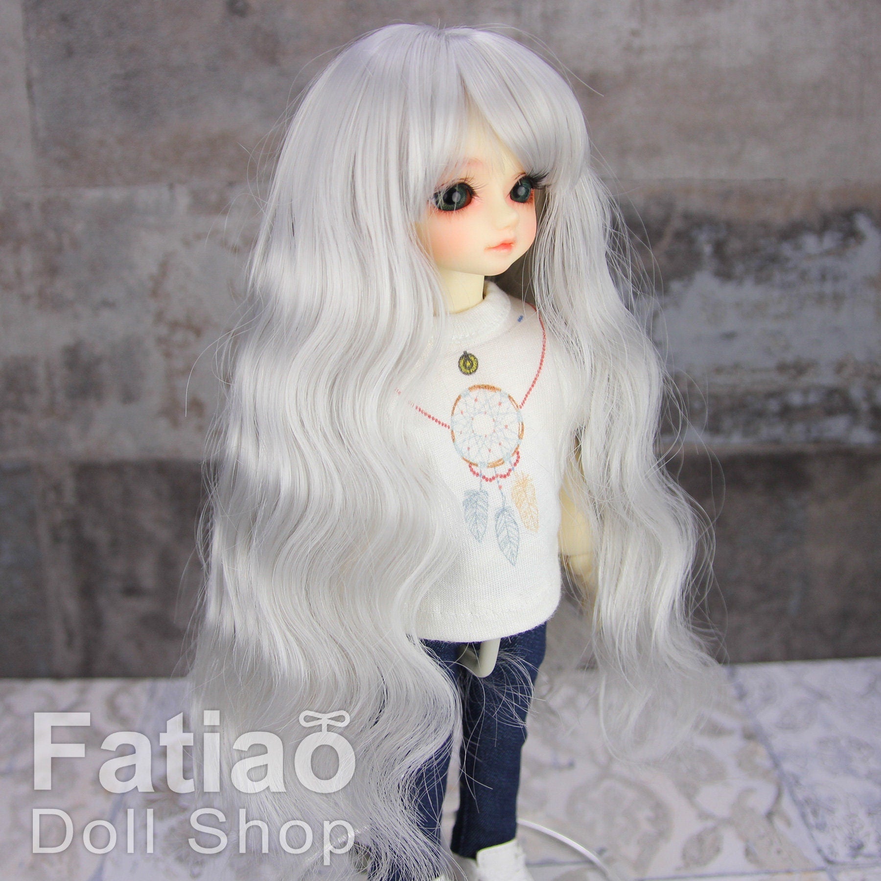 Fatiao - New Dollfie Yo-SD 1/6 BJD - Dolls Wig 6-7 inch - silver gray