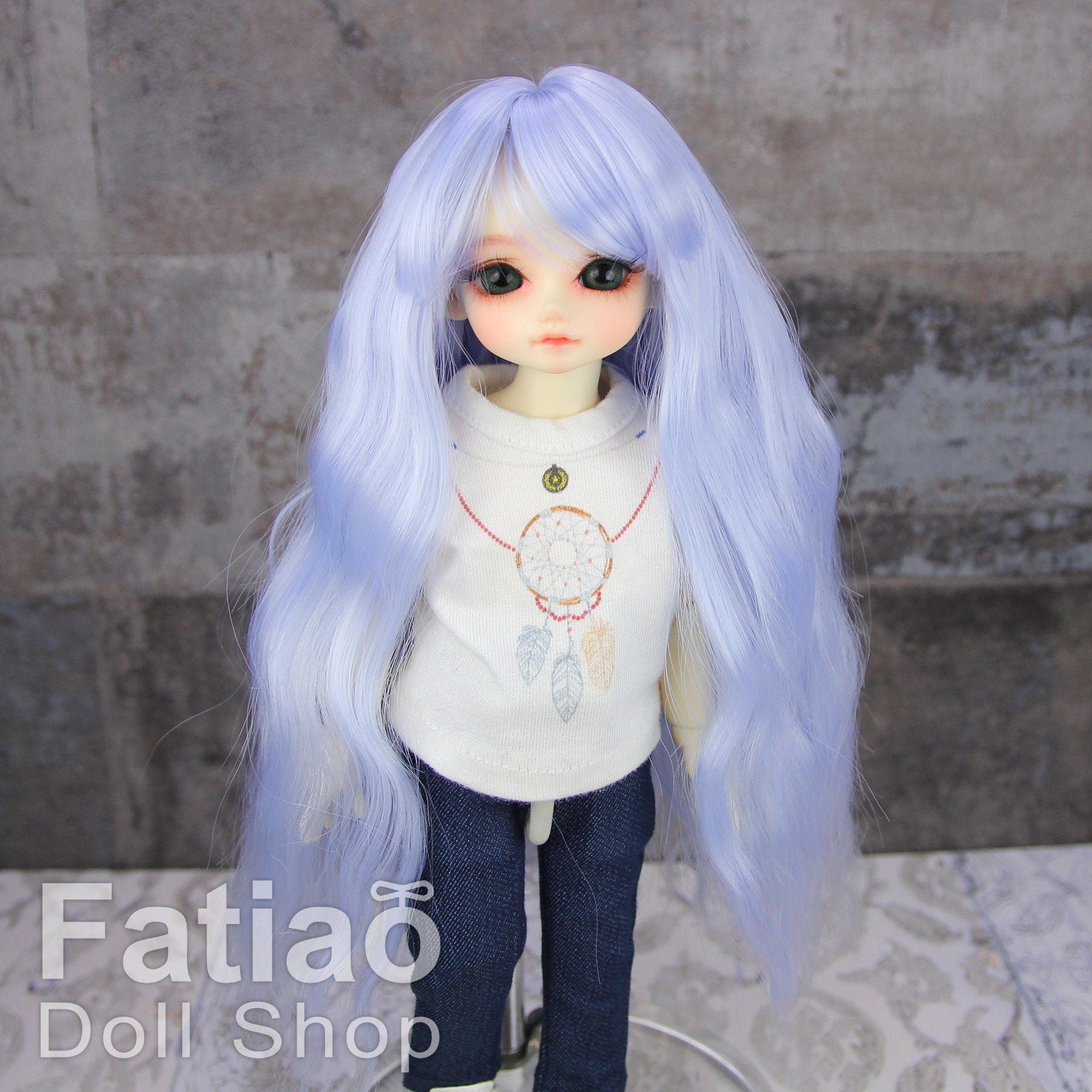 Fatiao - New Dollfie Yo-SD 1/6 BJD - Dolls Wig 6-7 inch - Periwinkle