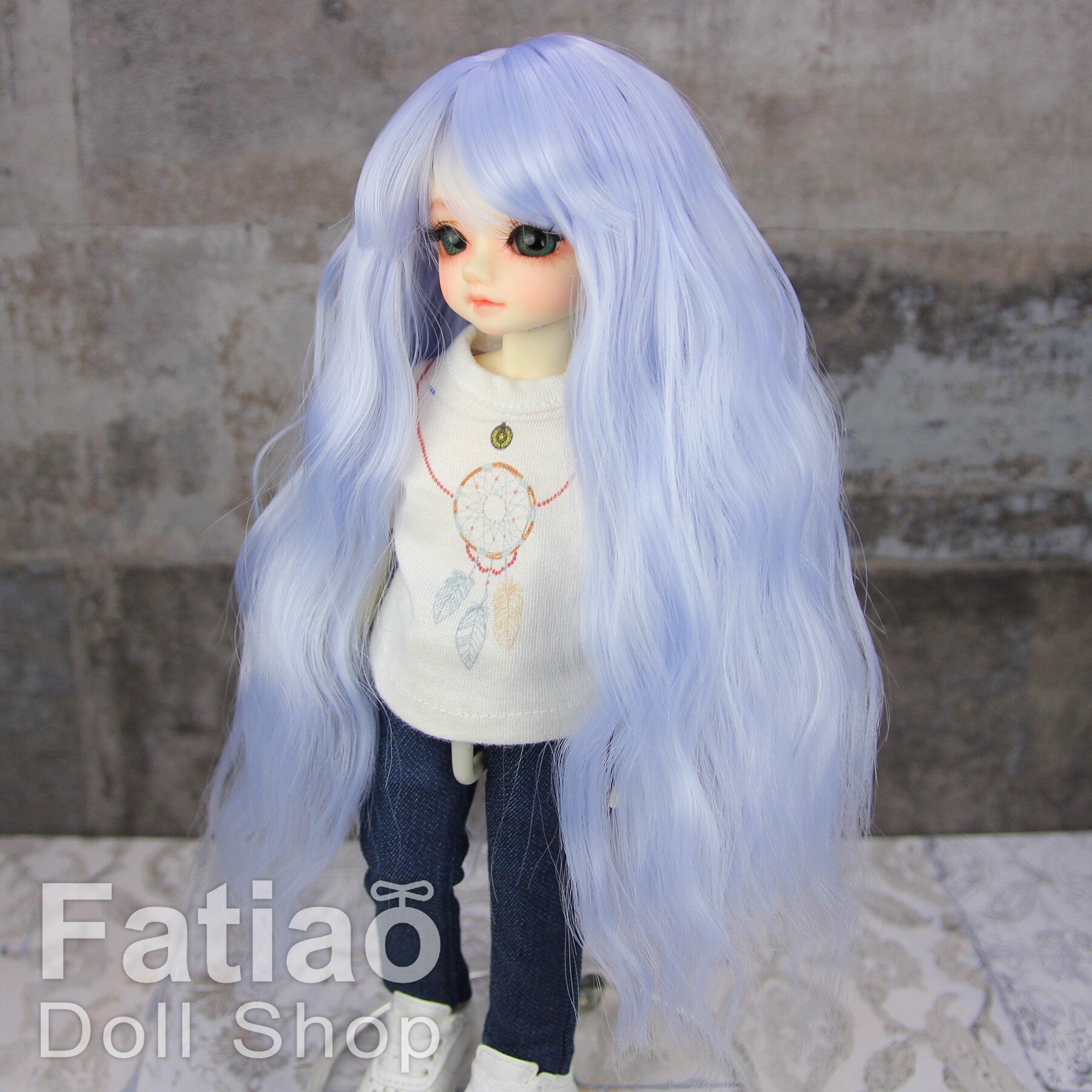 Fatiao - New Dollfie Yo-SD 1/6 BJD - Dolls Wig 6-7 inch - Periwinkle