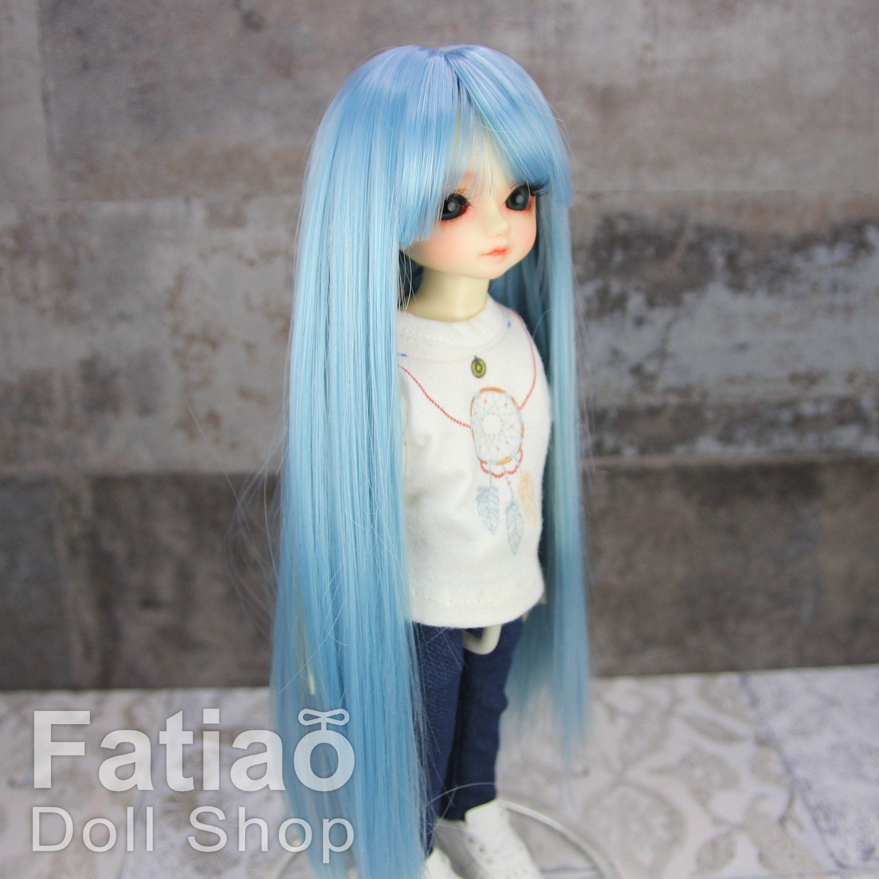Fatiao - New Dollfie Yo-SD 1/6 BJD - Dolls Wig 6-7 inch - light blue