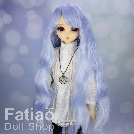Fatiao - New Dollfie MSD Kaye Wiggs 1/4 BJD MDD - 7-8 inch Dolls Long Curls Wig - Periwinkle