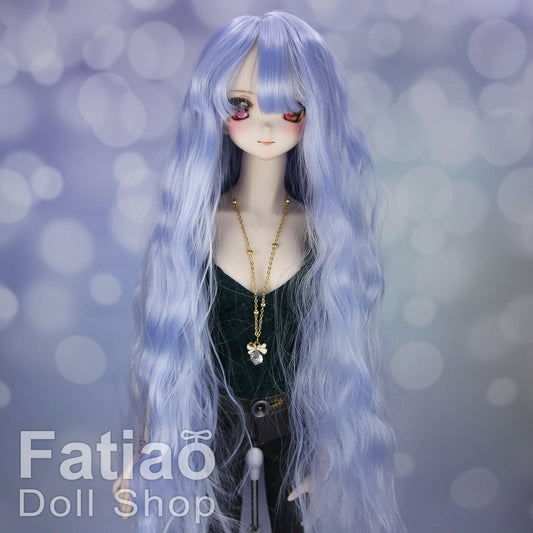 Fatiao - New Dollfie SD 1/3 BJD DD Dolls Long curly Wig size 8-9" - Periwinkle