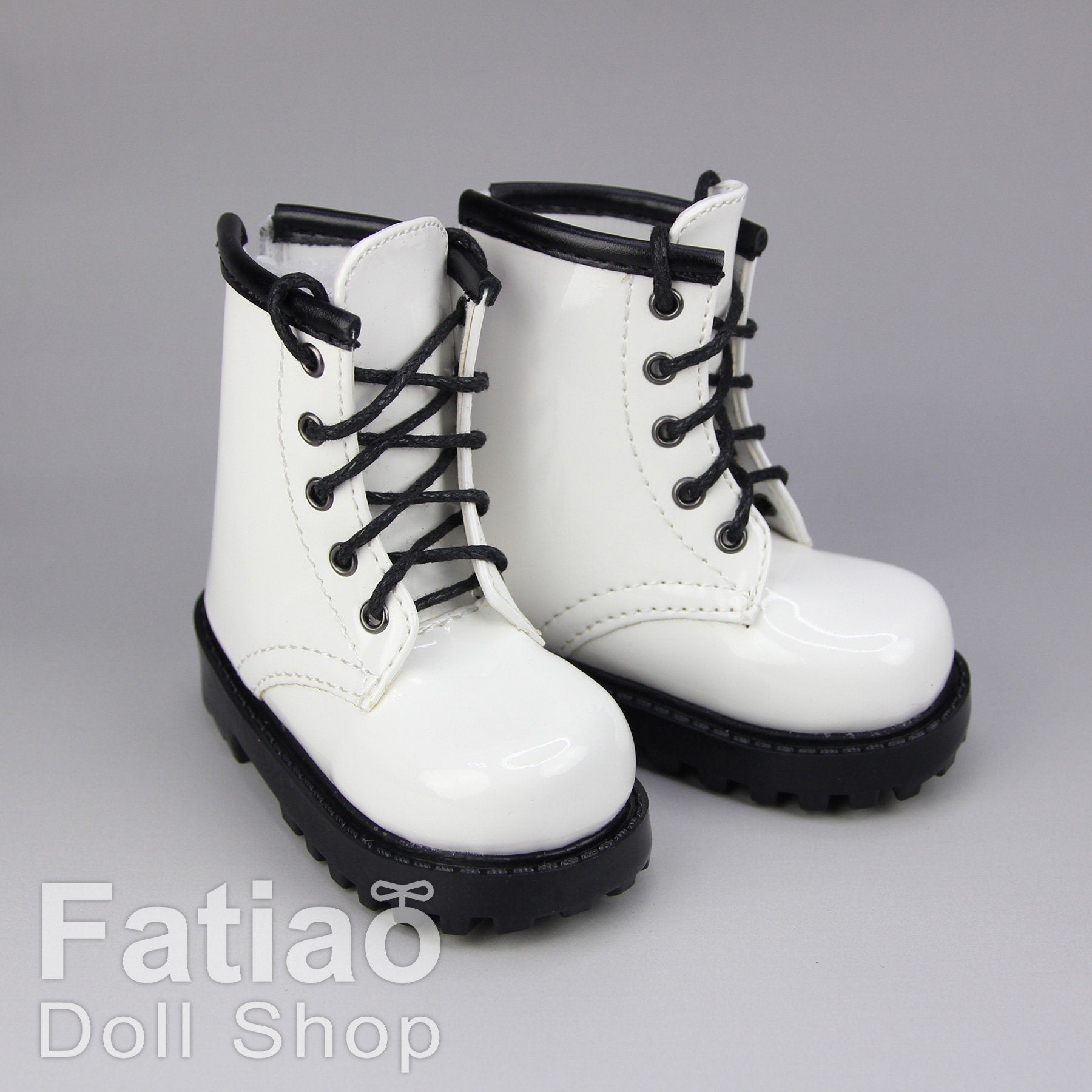 Fatiao - 1/3 BJD SD Supper dollfie Boots Dolls Shoes - White (Size 7.5cm)