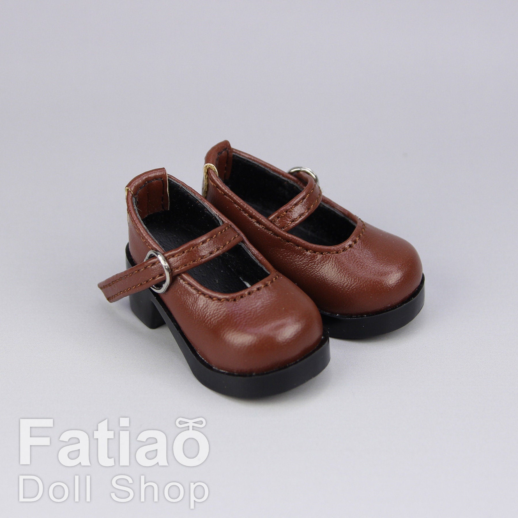 Fatiao - New Dollfie Yo-SD 1/6 BJD Doll High Heeled Shoes - Brown (Size 4.5cm)